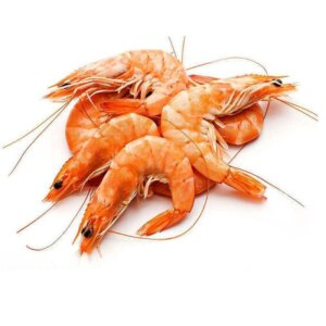 Купить королевские креветки с головой варено-мороженные 51-60 в интернет магазине с доставкой на дом.